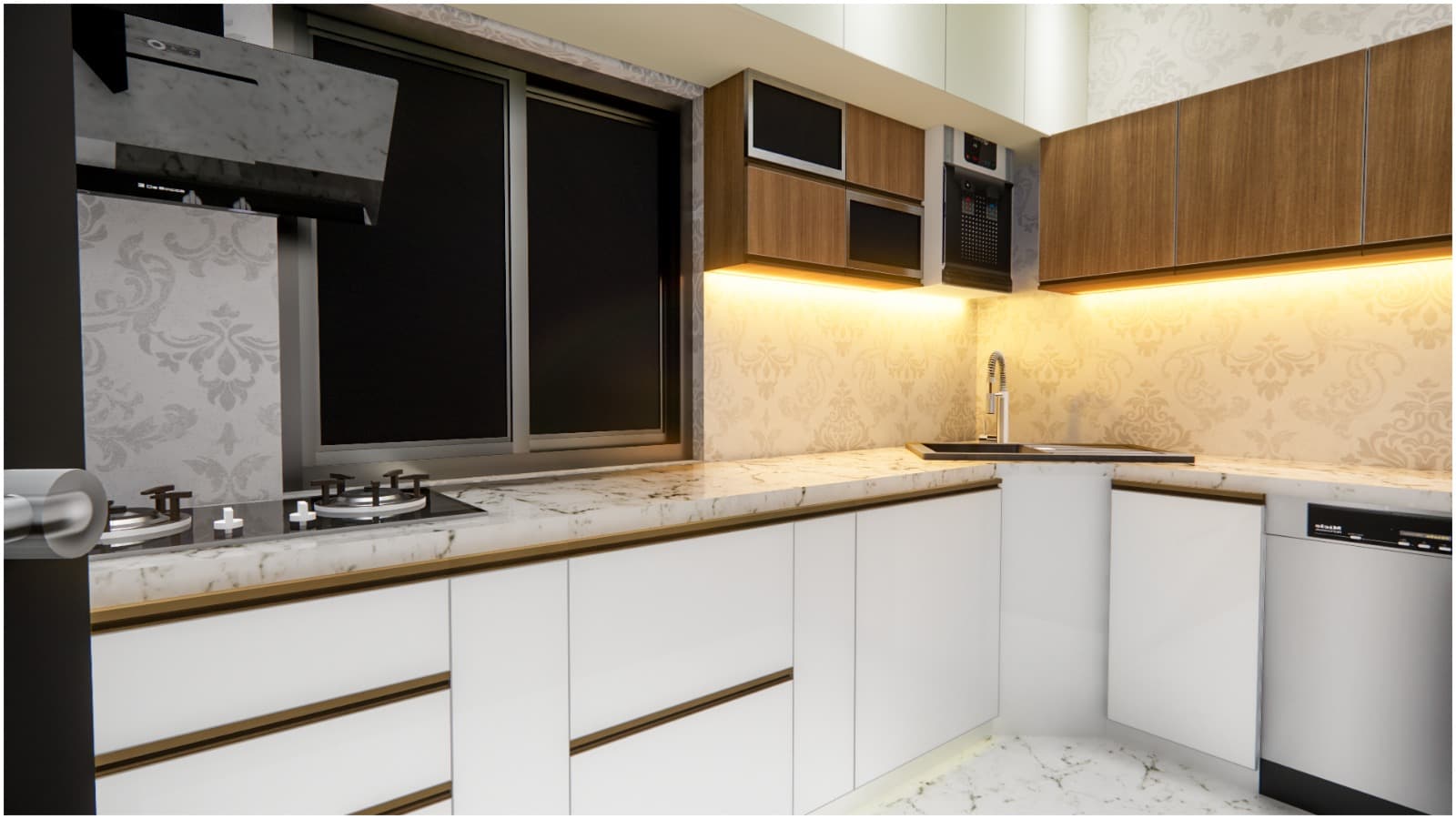 Modular Kitchen Zone Setup